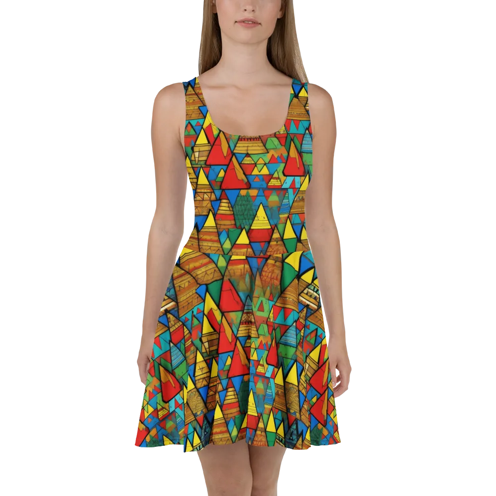 Kaleidoscope Mesa on Skater Dress — Front