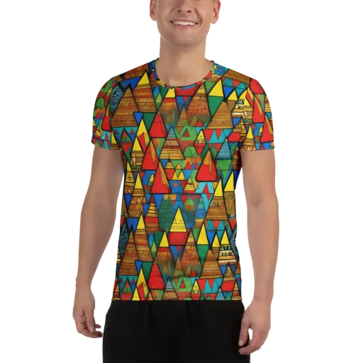 Kaleidoscope Mesa on a Men's Athletic T-Shirt
