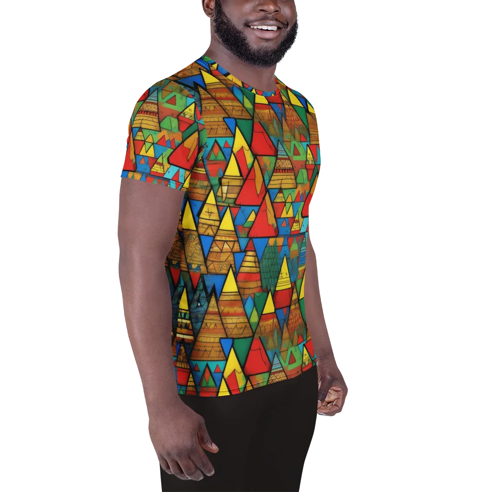 Kaleidoscope Mesa on Men's Athletic T-Shirt — Right