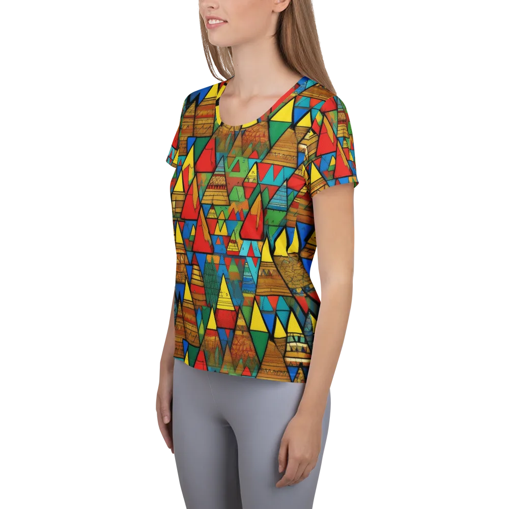 Kaleidoscope Mesa on Women's Athletic T-Shirt — Left