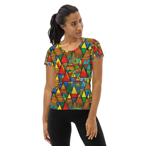 Kaleidoscope Mesa on a Women's Athletic T-Shirt