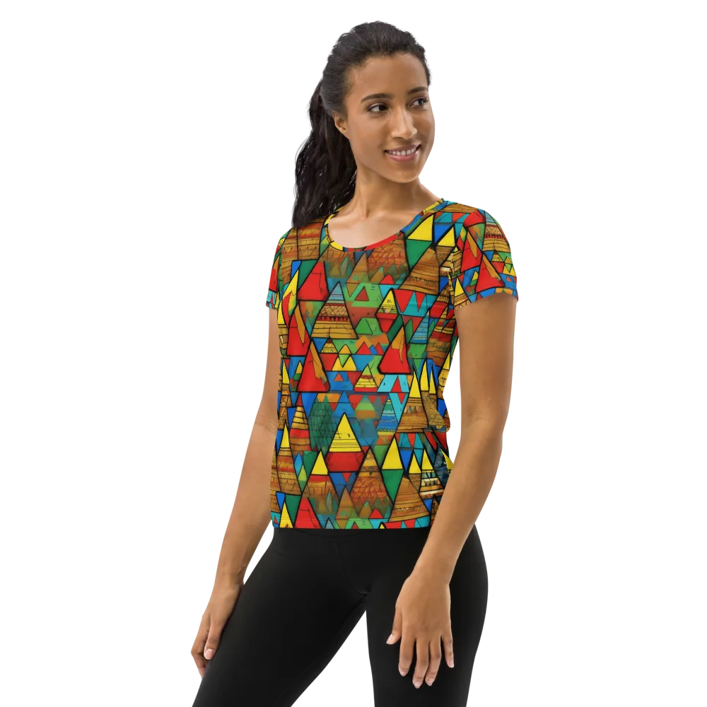 Kaleidoscope Mesa on Women's Athletic T-Shirt — Left