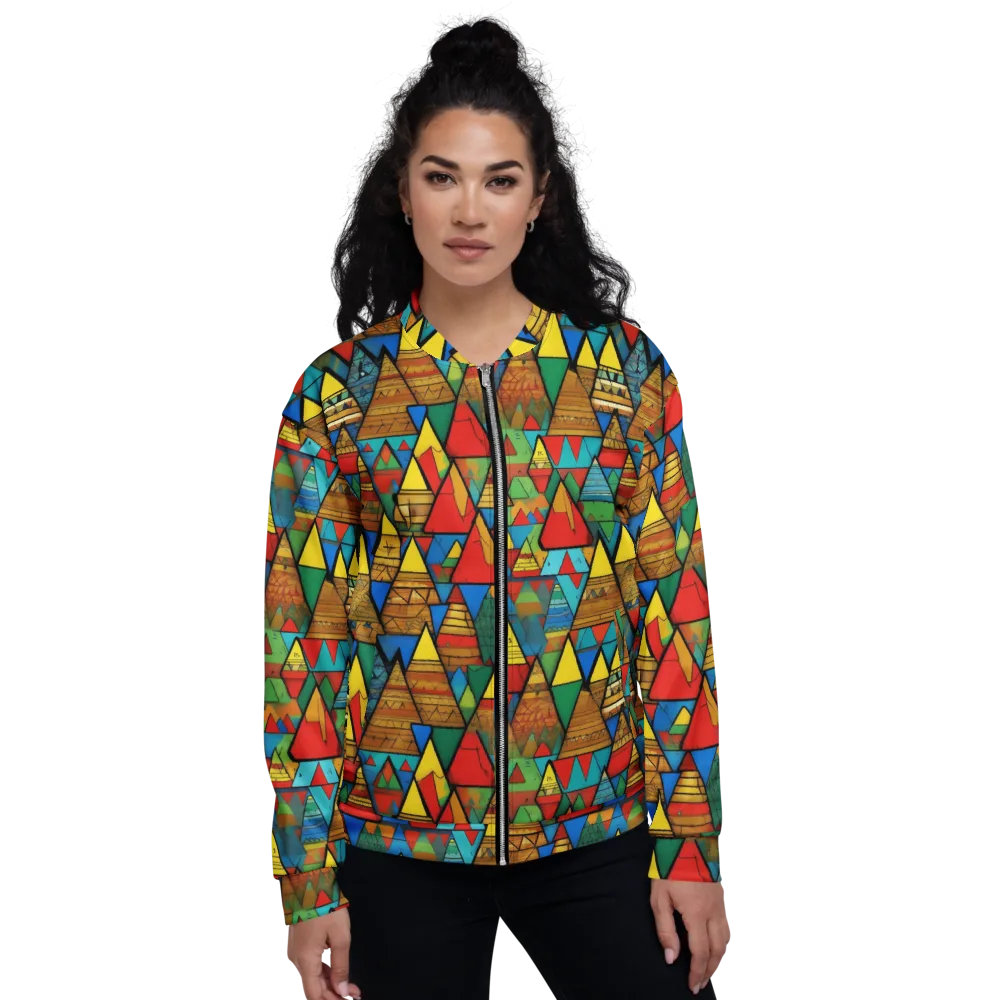 Kaleidoscope Mesa on Bomber Jacket — Front