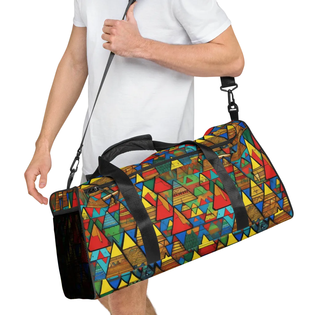 Kaleidoscope Mesa on Duffle Bag — Right Front