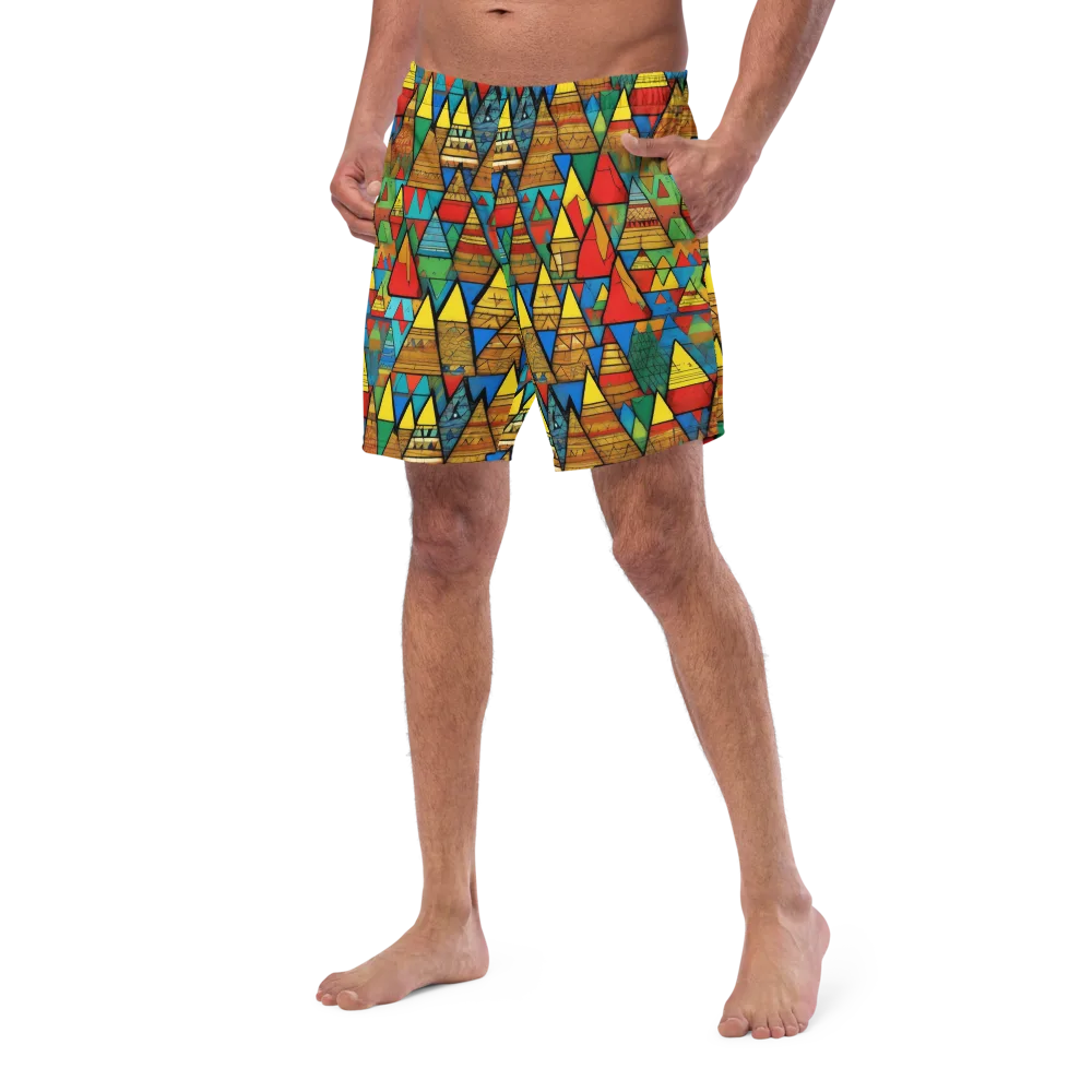 Kaleidoscope Mesa on Swim Trunks — Left Front
