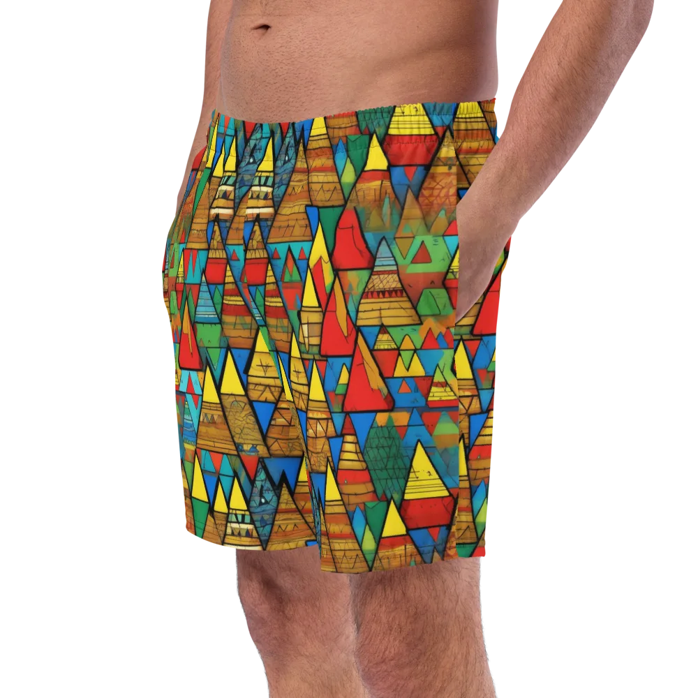 Kaleidoscope Mesa on Swim Trunks — Left Front