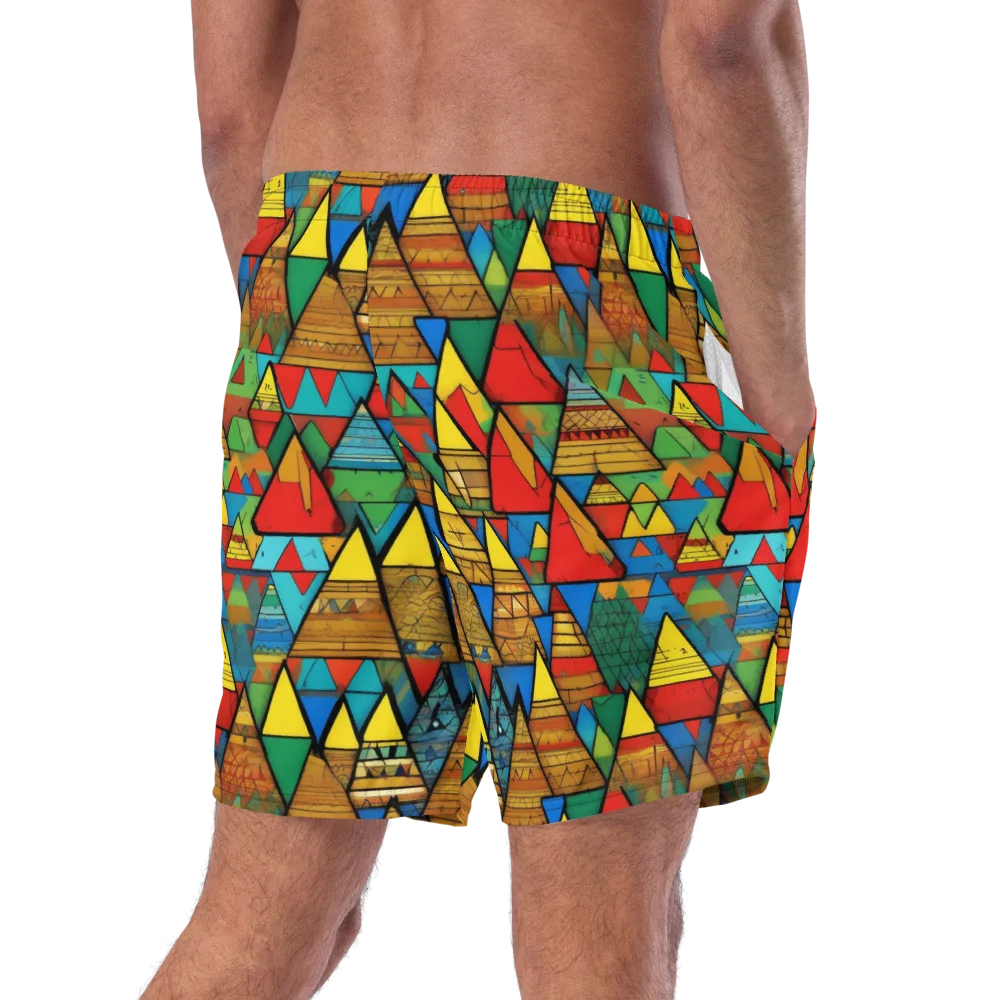 Kaleidoscope Mesa on Swim Trunks — Right Back