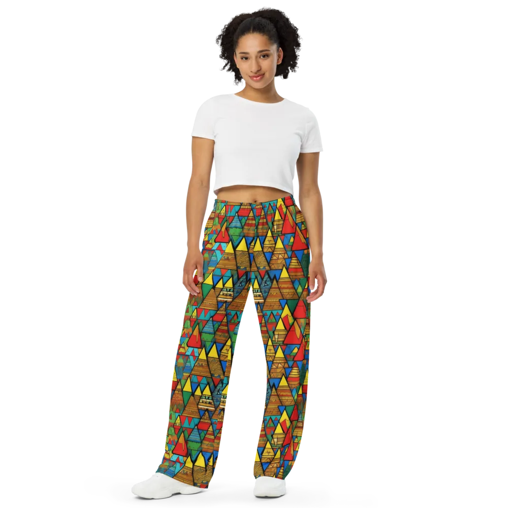Kaleidoscope Mesa on Wide-Leg Pants — Front