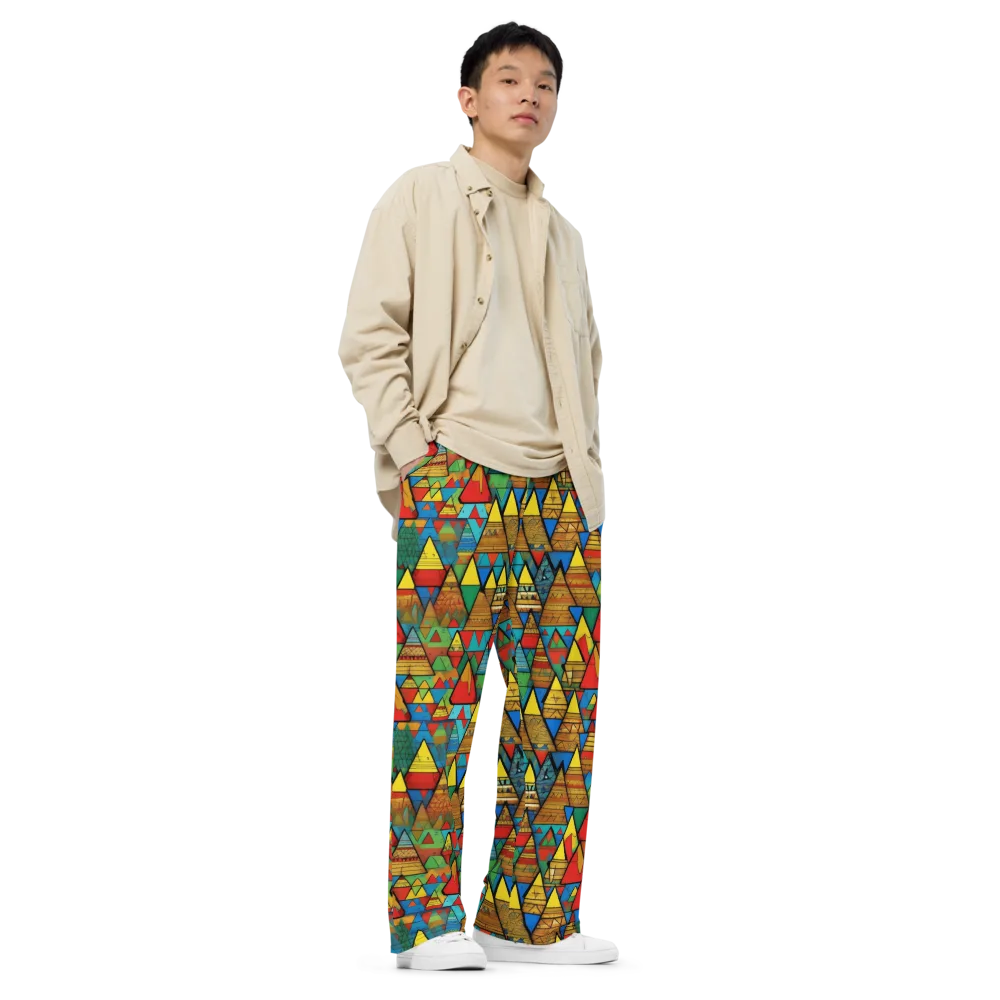 Kaleidoscope Mesa on Wide-Leg Pants — Right Front