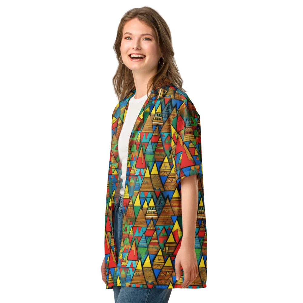 Kaleidoscope Mesa on Button Shirt — Left Front