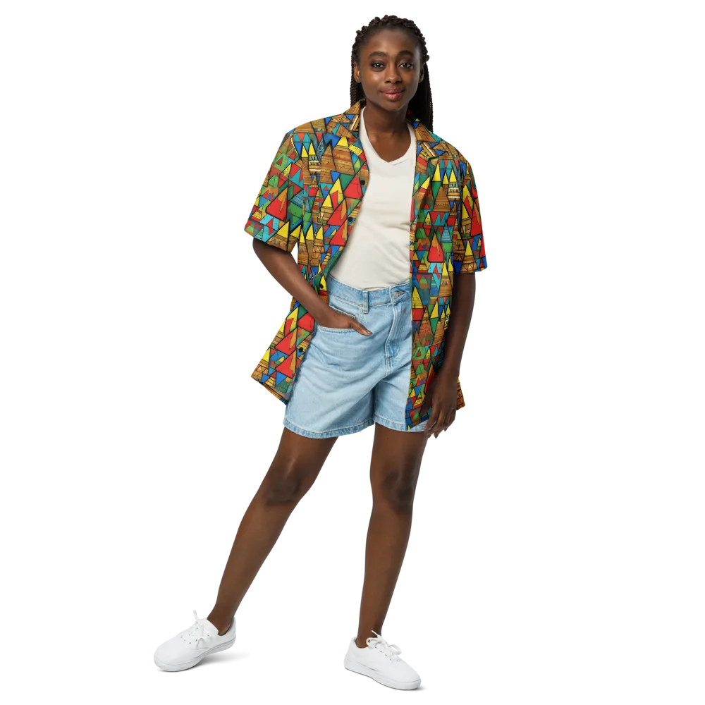 Kaleidoscope Mesa on Button Shirt — Front