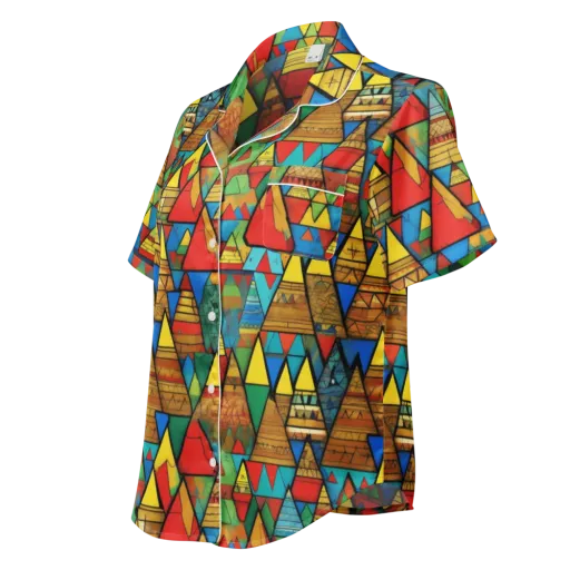 Kaleidoscope Mesa on a Women's Short Sleeve Pajama Top