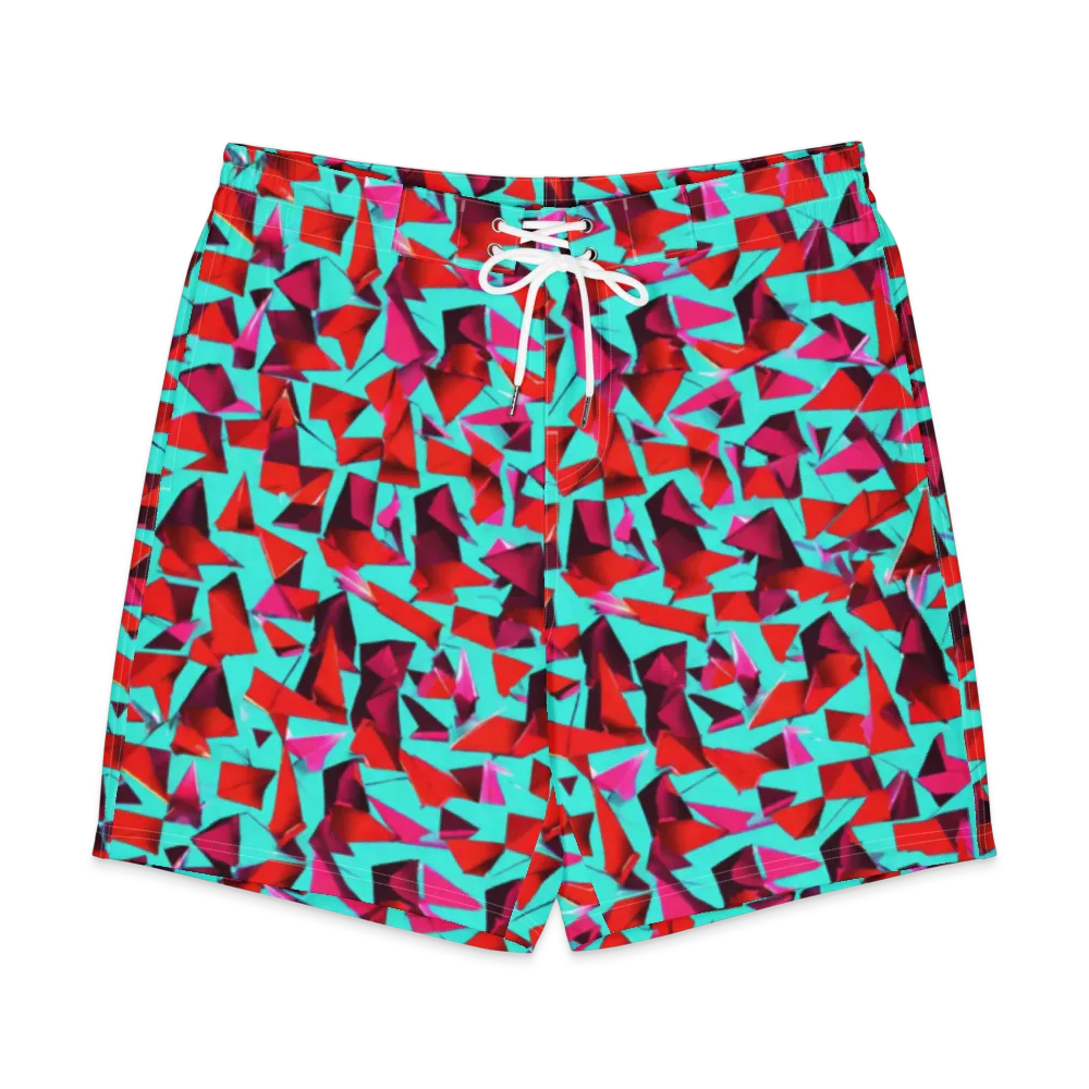 Vermilion Prism on Men's Board Shorts — Front