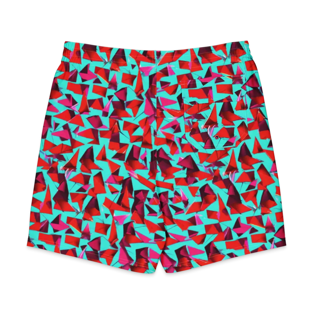 Vermilion Prism on Men's Board Shorts — Back
