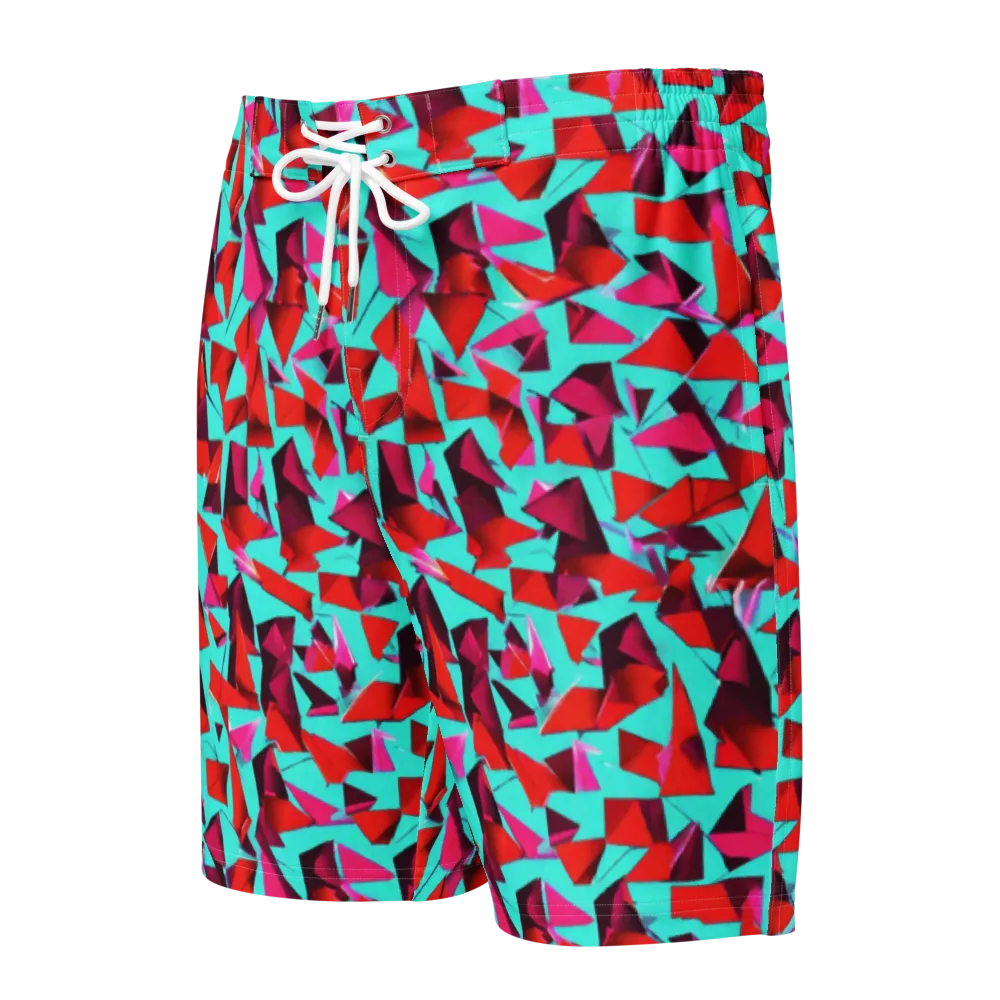 Vermilion Prism on Men's Board Shorts — Front