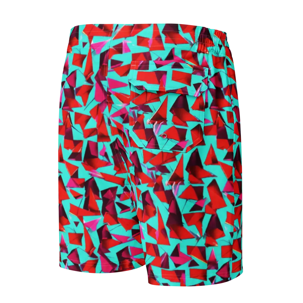 Vermilion Prism on Men's Board Shorts — Back