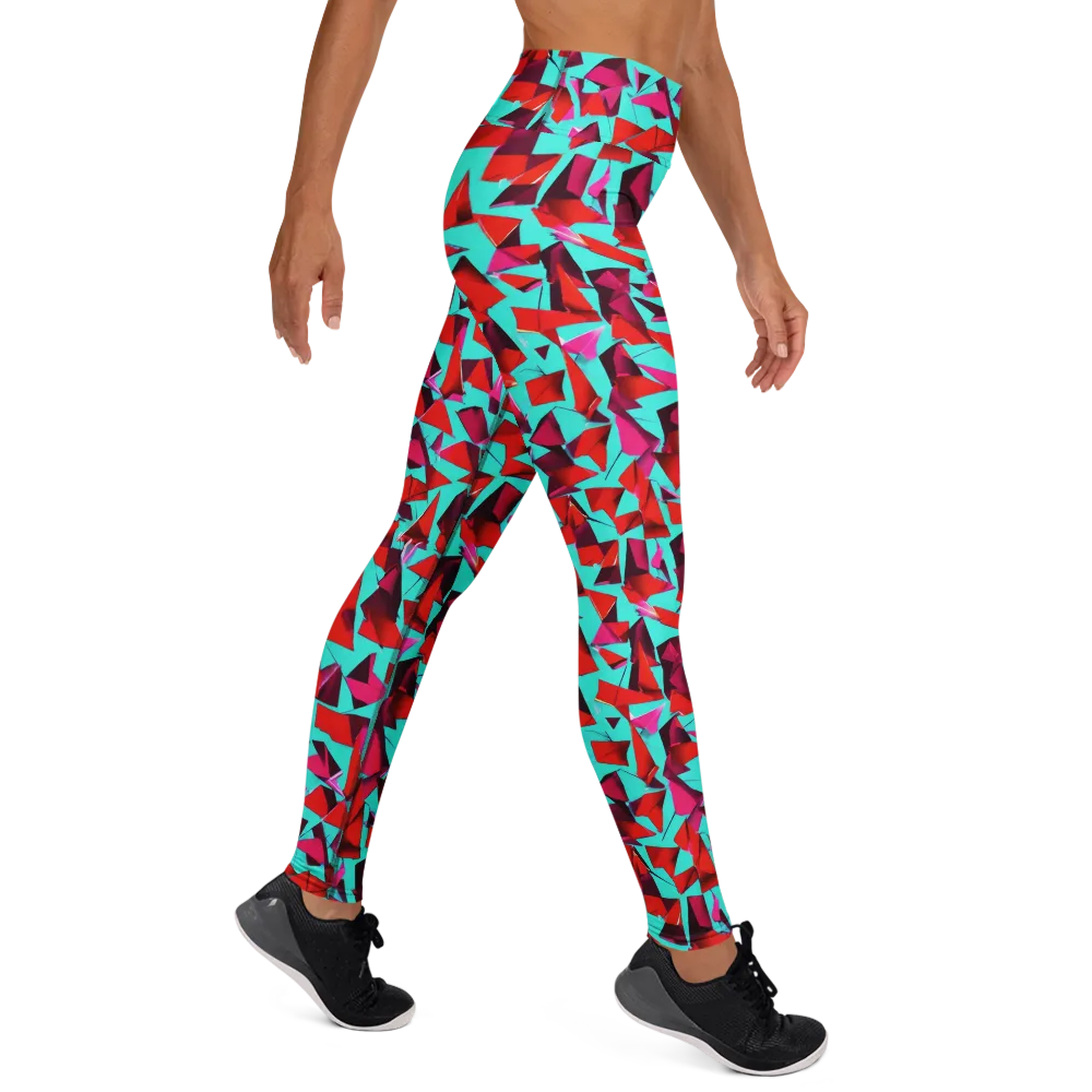 Vermilion Prism on Yoga Leggings — Right