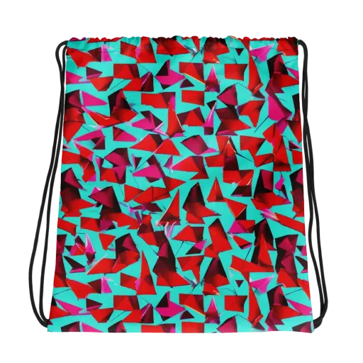 Vermilion Prism on a Drawstring Bag