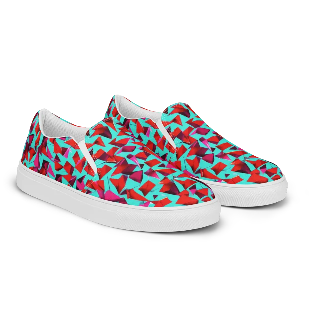 Vermilion Prism on Women's Slip-On Canvas Shoes — Right Front
