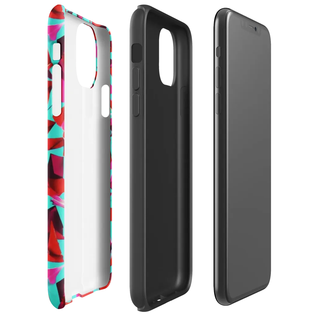 Vermilion Prism on Tough Case for iPhone® — Right
