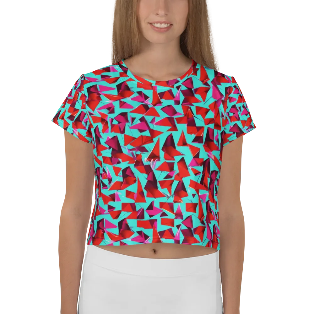 Vermilion Prism on Crop Tee — Front