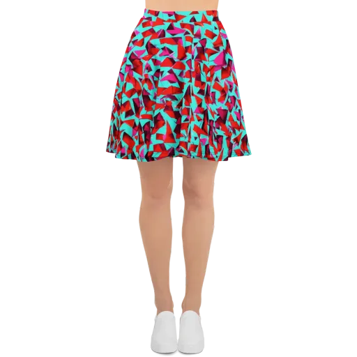 Vermilion Prism on a Skater Skirt