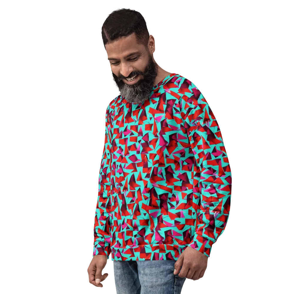 Vermilion Prism on Sweatshirt — Left Front