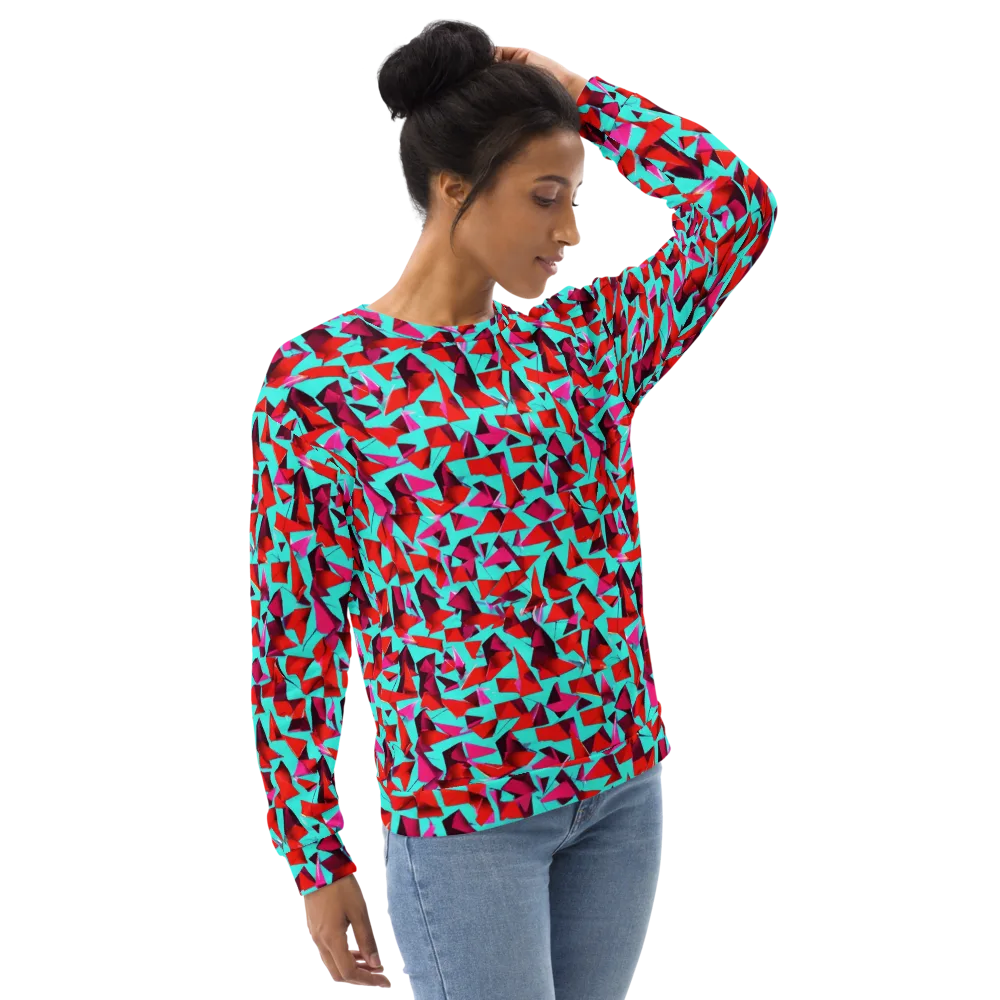 Vermilion Prism on Sweatshirt — Right Front