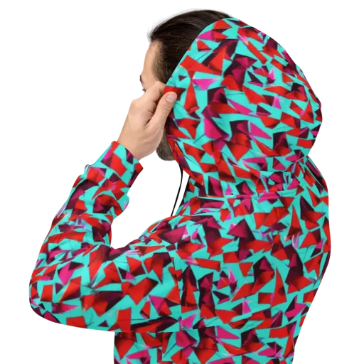 Vermilion Prism on a Hoodie