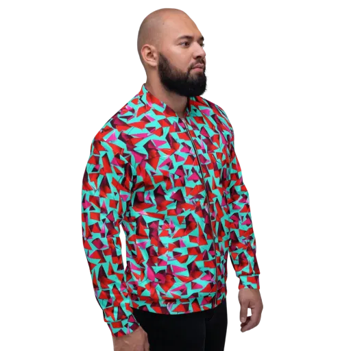 Vermilion Prism on a Bomber Jacket