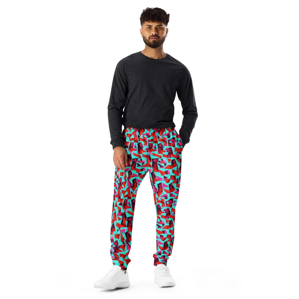 Vermilion Prism on Men's Joggers — Front