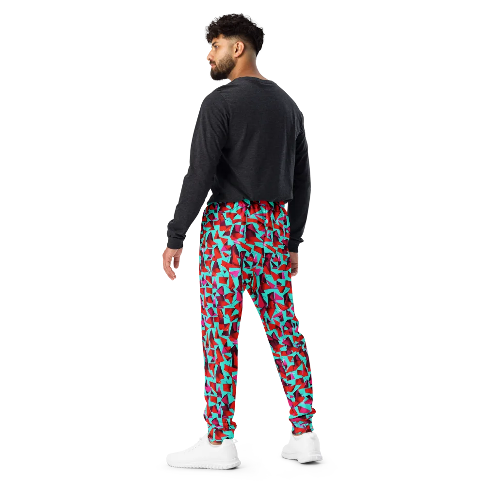 Vermilion Prism on Men's Joggers — Back