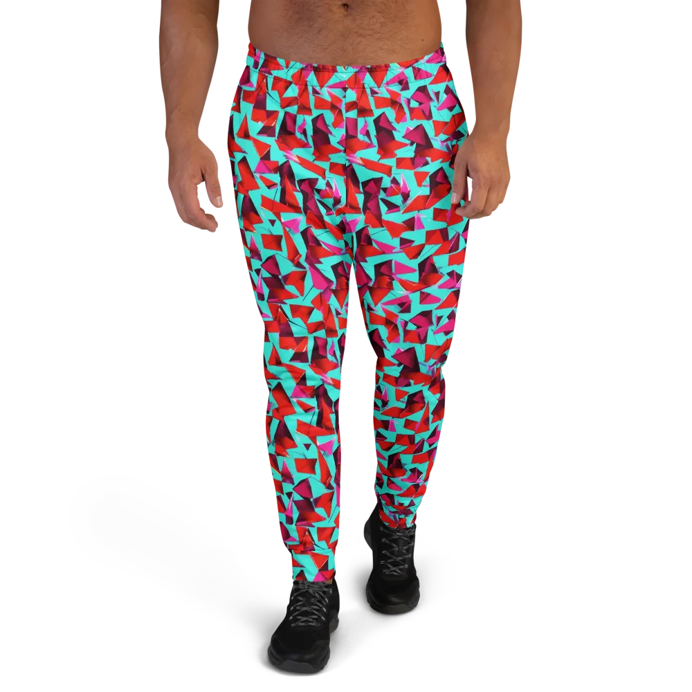 Vermilion Prism on Men's Joggers — Front