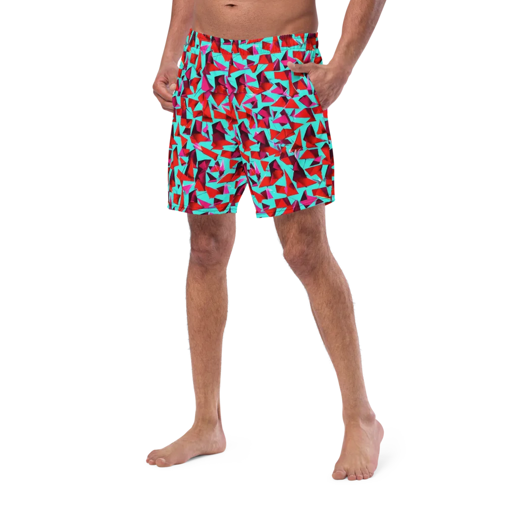 Vermilion Prism on Swim Trunks — Left Front