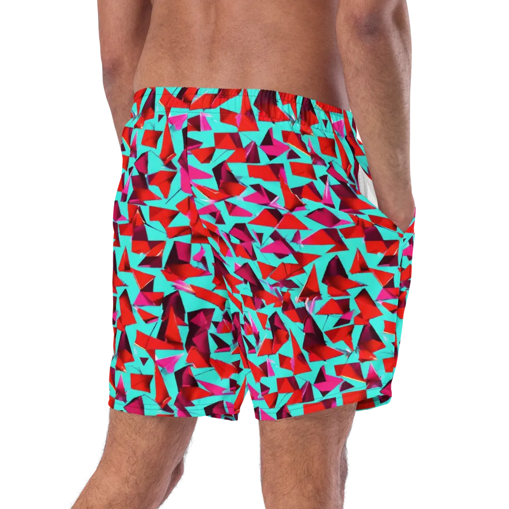 Vermilion Prism on Swim Trunks — Right Back