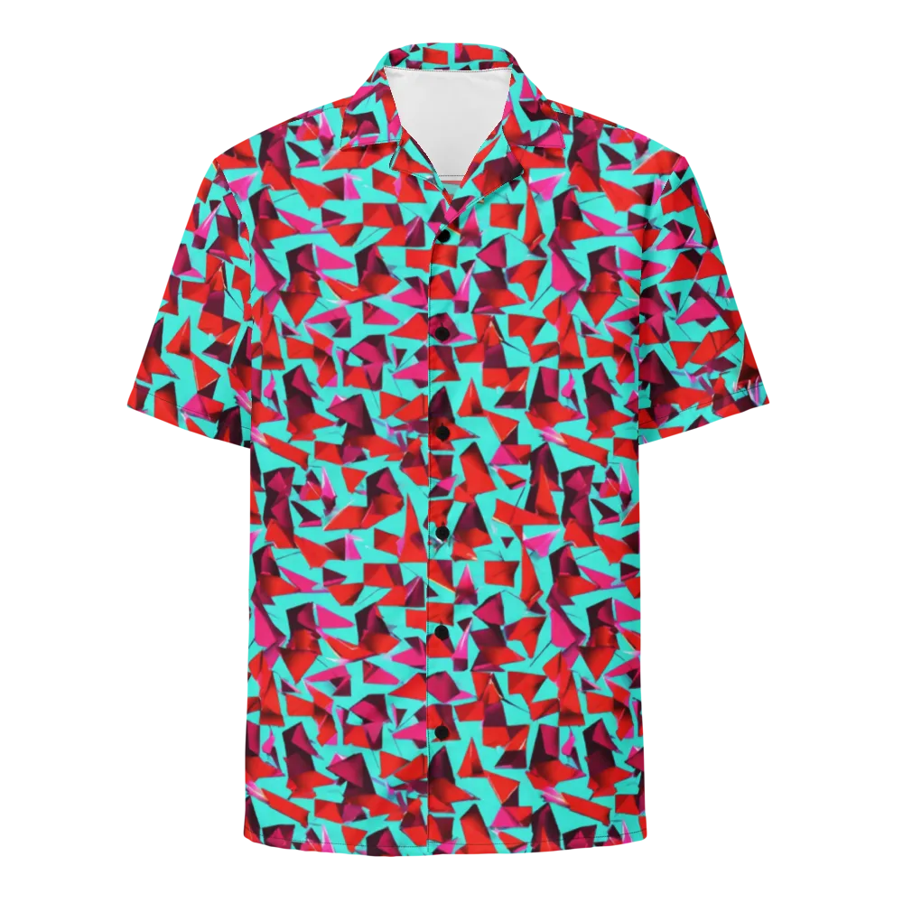Vermilion Prism on Button Shirt — Front