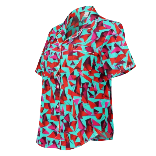 Vermilion Prism on a Women's Short Sleeve Pajama Top