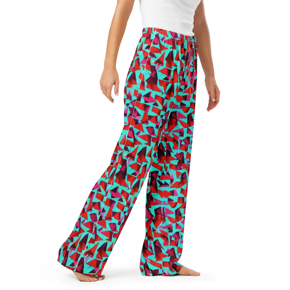 Vermilion Prism on Women's Pajama Pants — Right Front