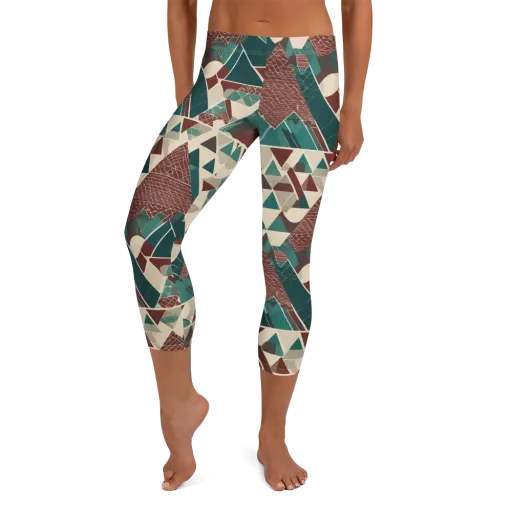 Alpine Mosaic on a Capri Leggings