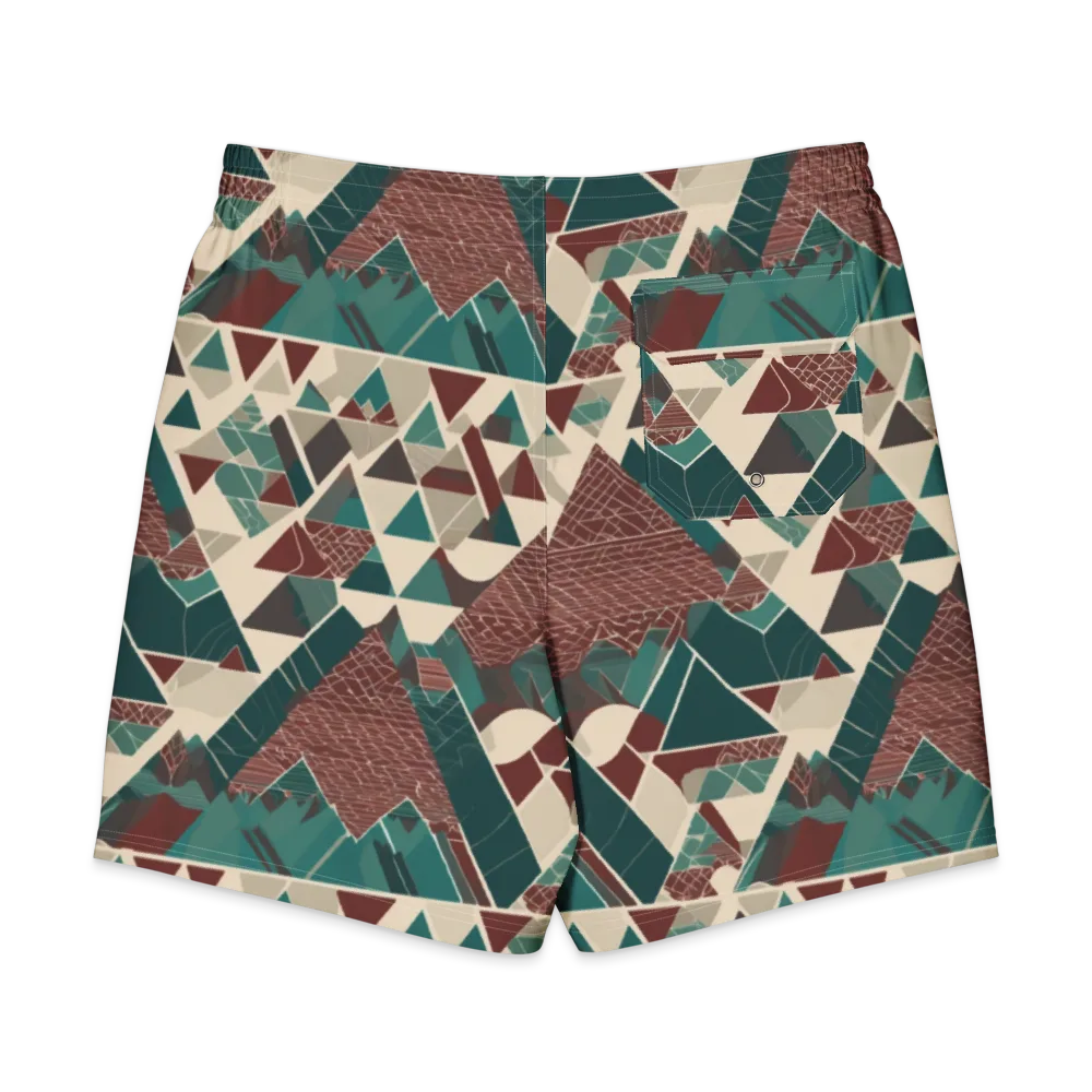Alpine Mosaic on Men's Board Shorts — Back