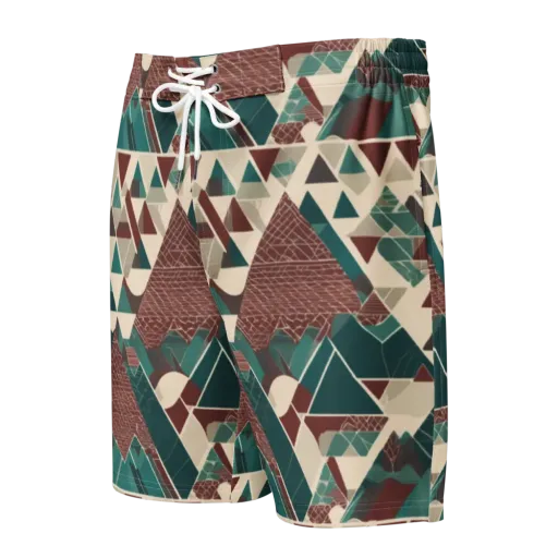 Alpine Mosaic on a Men's Board Shorts