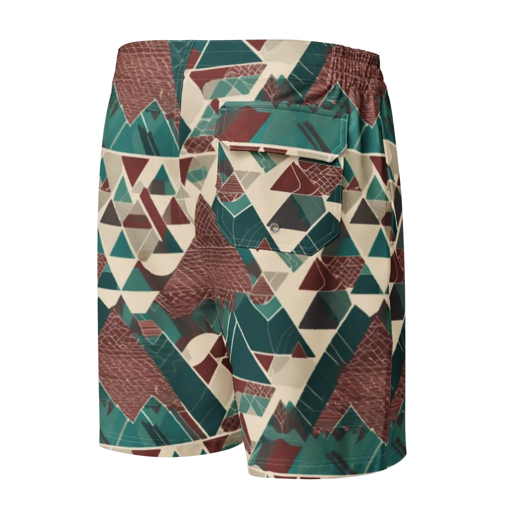 Alpine Mosaic on Men's Board Shorts — Back