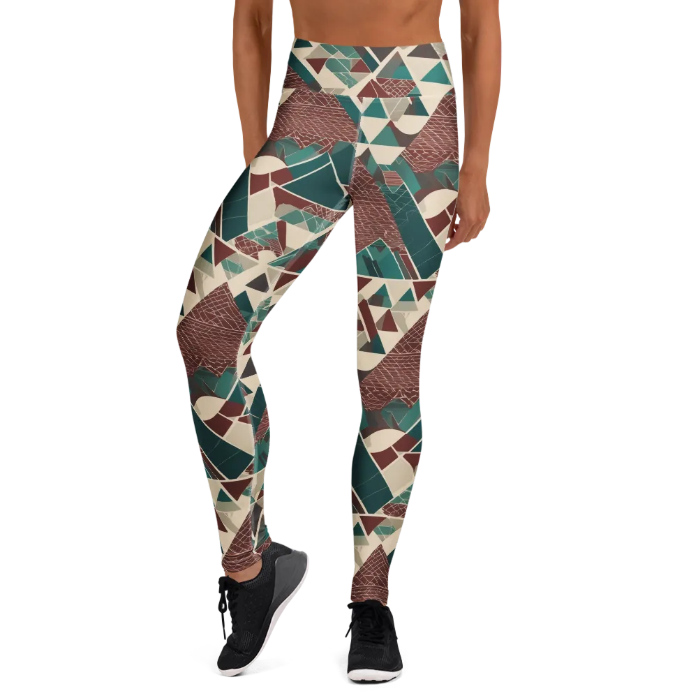 Alpine Mosaic on Yoga Leggings — Front