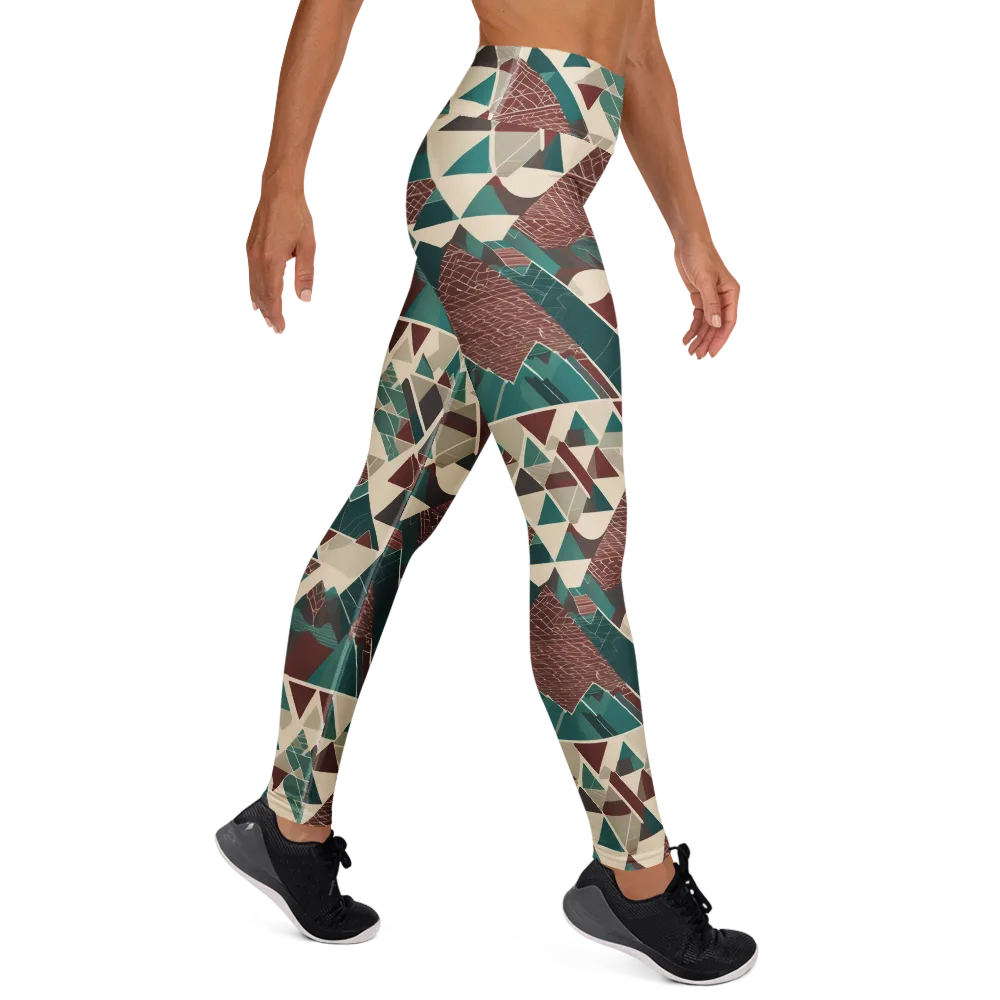 Alpine Mosaic on Yoga Leggings — Right