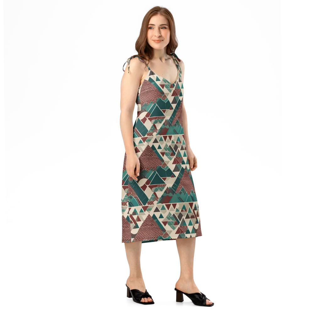 Alpine Mosaic on Slip Dress — Right Front