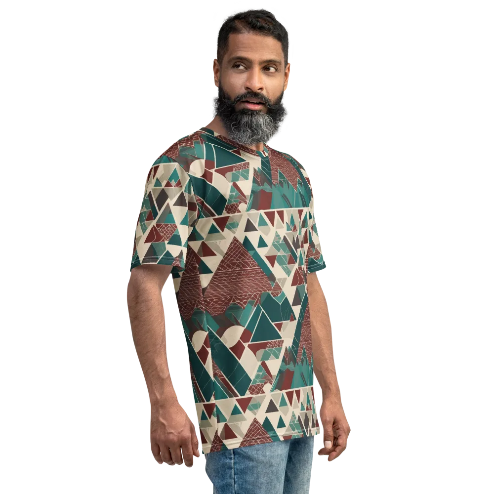 Alpine Mosaic on Men's Crew Neck T-Shirt — Right