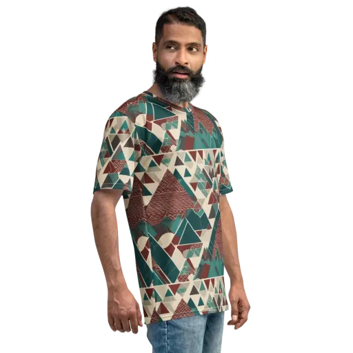 Alpine Mosaic on a Men's Crew Neck T-Shirt