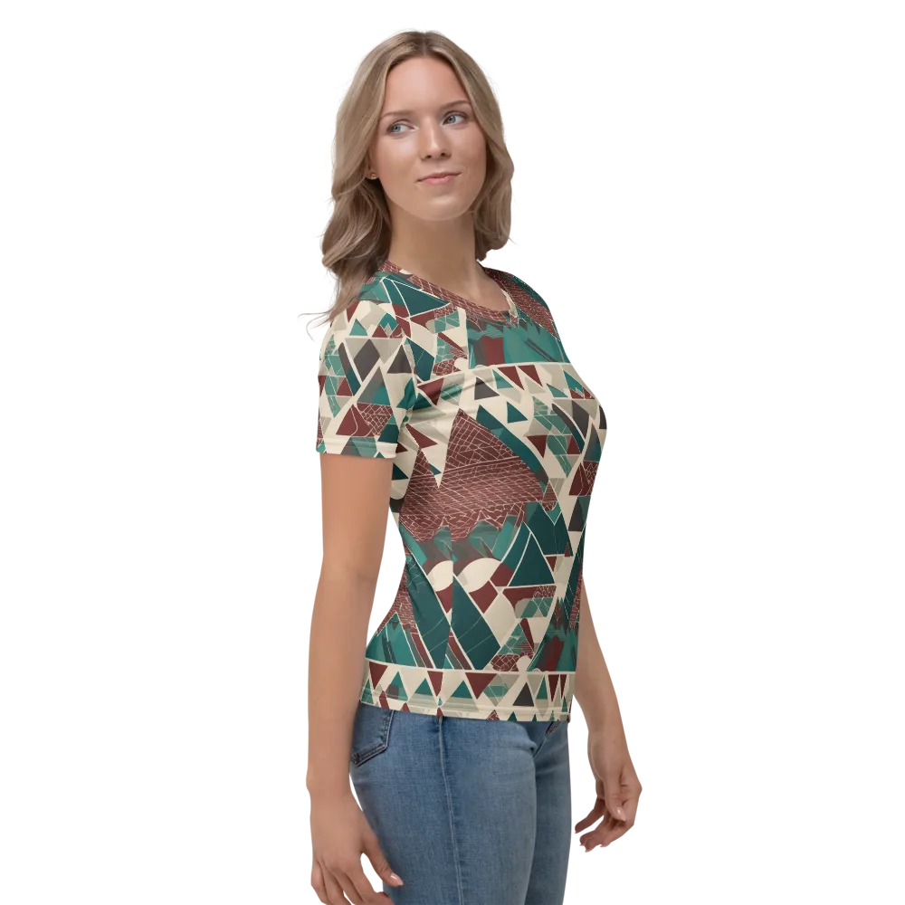 Alpine Mosaic on Women's Crew Neck T-Shirt — Right