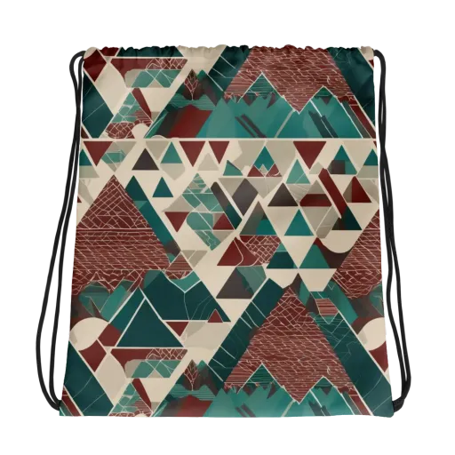 Alpine Mosaic on a Drawstring Bag