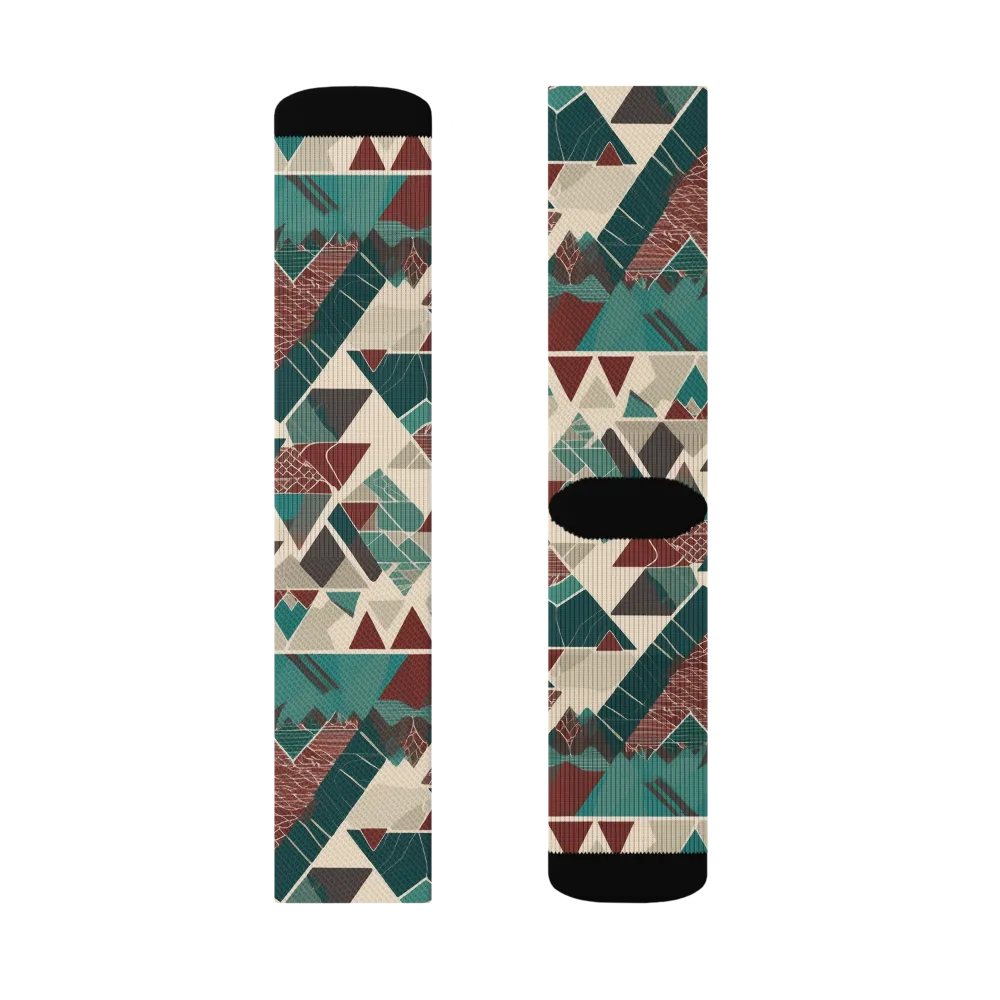 Alpine Mosaic on Socks — Left Sock